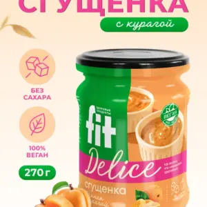 FitDelise крем-десерт Овсяная сгущёнка с курагой 270 гр. банка