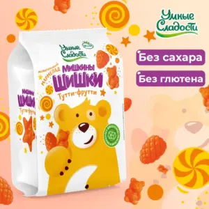 Мармелад «Умные сладости» Мишкины шишки со вкусом тутти-фрутти 150гр.