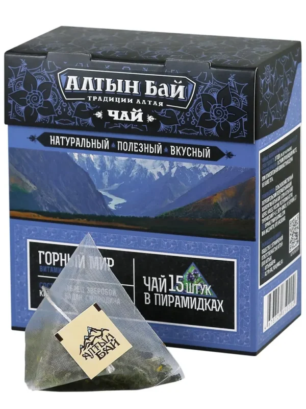 Алтын Бай Чай «Горный мир» 37,5 гр.*18 шт. пирамидки