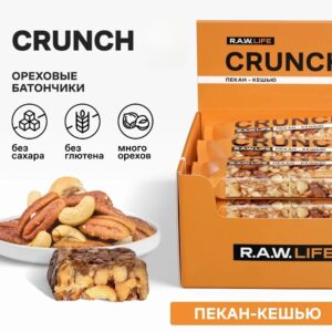 R.A.W. LIFE Ореховый батончик CRUNCH Пекан-Кешью 40 гр.