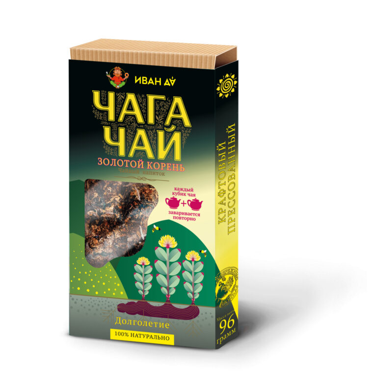 ИД Чайный напиток «Чага Чай» с золотым корнем плитка 96 гр.