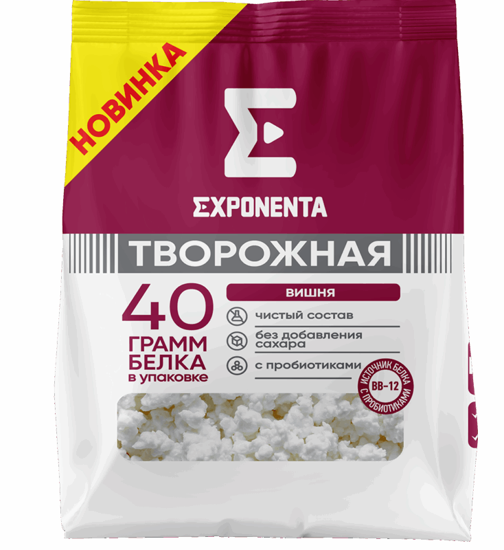 Продукт творожный EXPONENTA со вкусом «Вишня»
