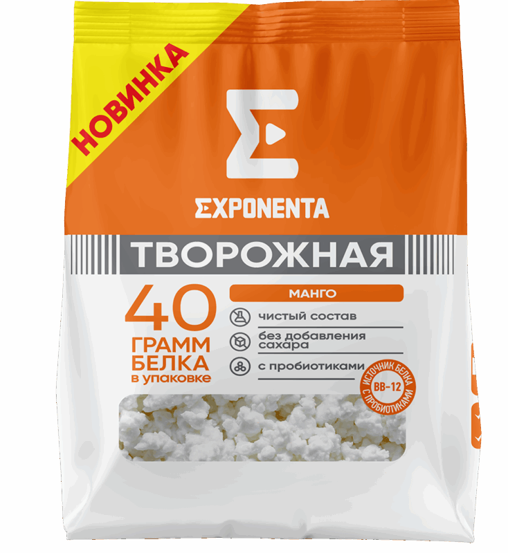 Продукт творожный EXPONENTA со вкусом «Манго»