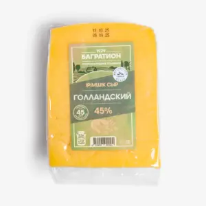 Сыр "Голландский" фас.45% вакуум
