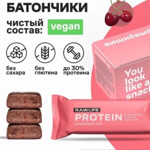 R.A.W. LIFE Протеиновый Вишнёвый пай 43гр.
