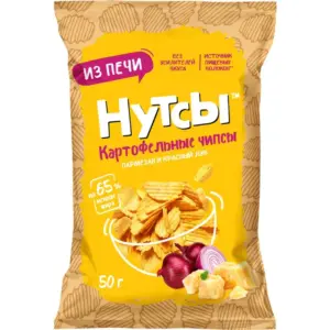 DS Чипсы картофельные НУТСЫ со вкусом Пармезан и красный лук 50 гр.