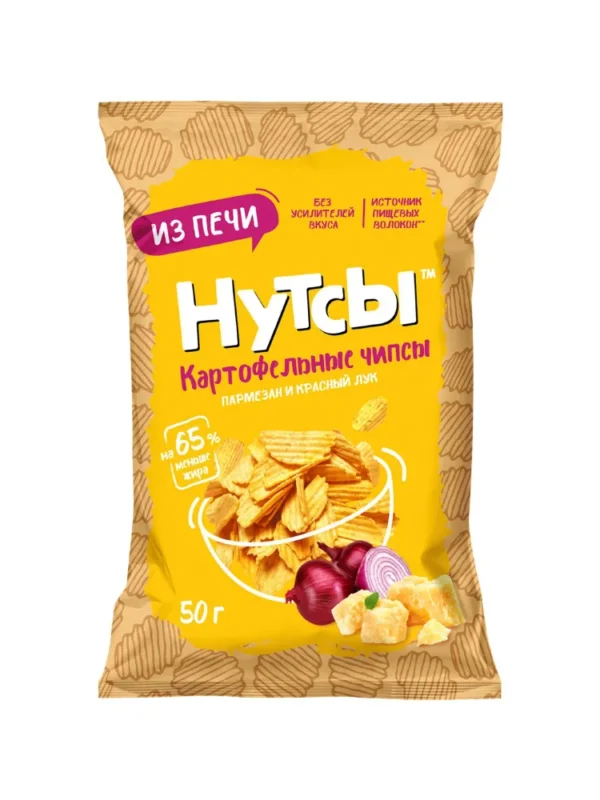 DS Чипсы картофельные НУТСЫ со вкусом Пармезан и красный лук 50 гр.