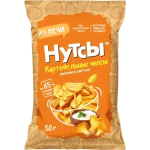 DS Чипсы картофельные НУТСЫ со вкусом Лисички в сметане 50 гр.