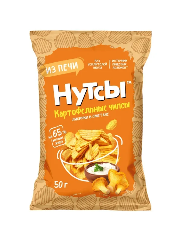 DS Чипсы картофельные НУТСЫ со вкусом Лисички в сметане 50 гр.