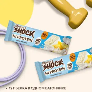 FitnesSHOCK батончик Hi protein 40гр Пинаколада