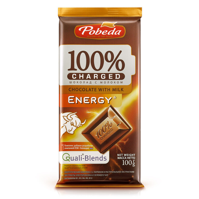 Шоколад » Молочный Чаржед Enegy» 100гр.