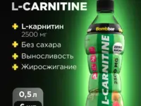Bombbar Напиток безалкогольный слабогазированный "Л-карнитин со вкусом малина-киви" 500 мл