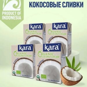 KARA Сливки кокосовые Organic Тетра Пак 17% 200мл.