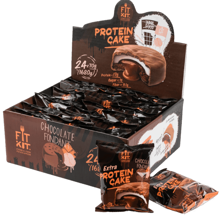 Fit Kit Protein Extra Cake 50гр Шоколадный фондан