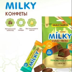 Milky Молочный шоколад с фисташковой пастой и хрустящим тестом 130 гр