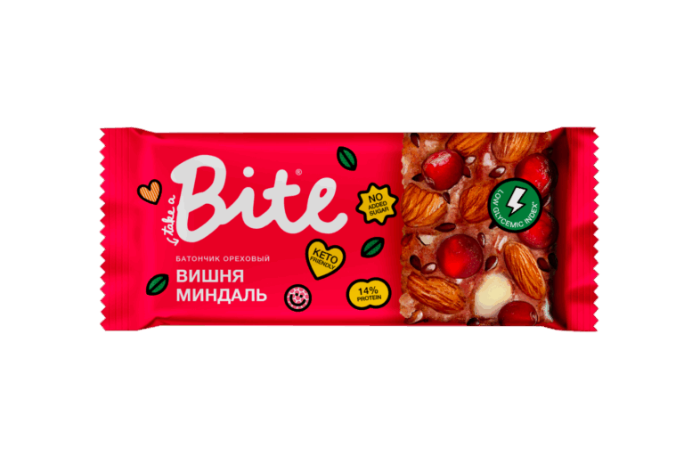 Bite Козинаки ореховые «Вишня-Миндаль» 30 гр.