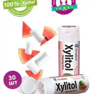 Жевательная резинка XYLITOL со вкусом Арбуза, 30 драже в тубусе