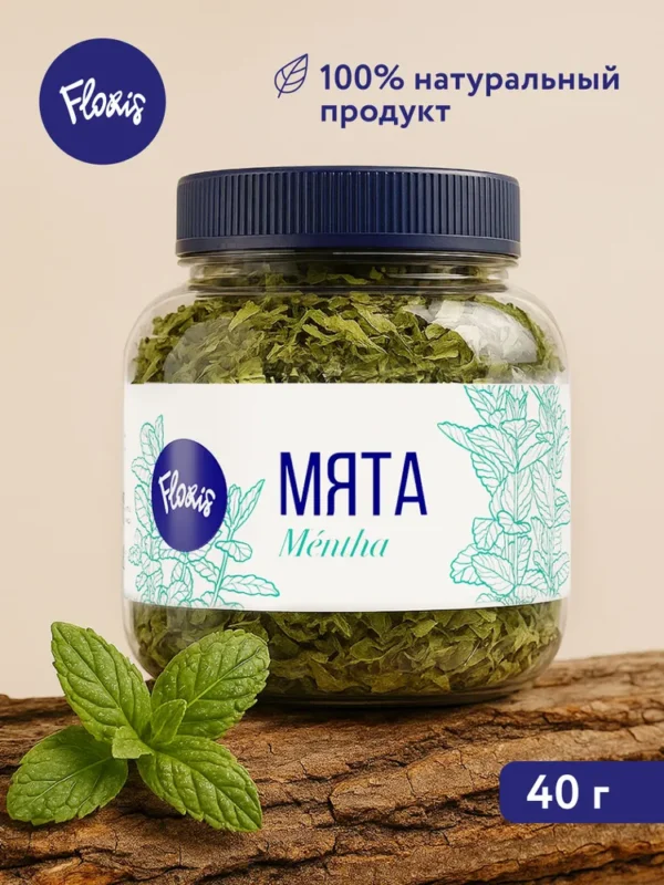 Чайный напиток «Мята» FLORIS, банка 40г.