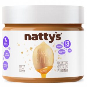 NATTYS Crunchy Паста арахисовая с кусочками арахиса и мёдом 325 гр.