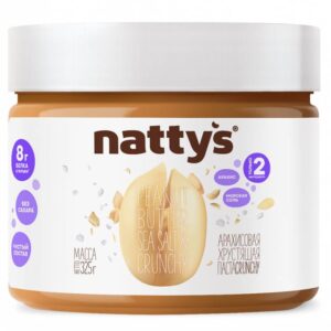NATTYS Sea salt&Crunchy Паста арахисовая с кусочками арахиса и морской солью 325 гр.