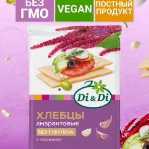 Хлебцы амарантовые "Di&Di" с топинамбуром и чесноком 100гр.