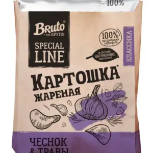 Bruto Kraft Чипсы "Чеснок и травы" 120 гр.