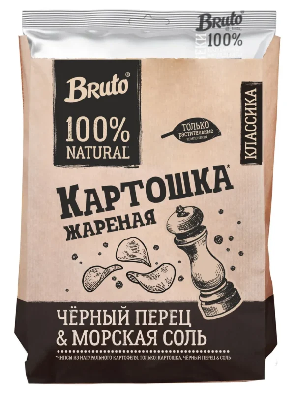 Bruto Kraft Чипсы «Чёрный перец» 120 гр.