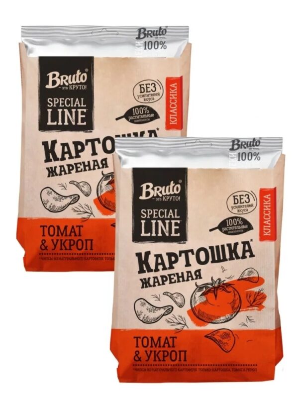 Bruto Kraft Чипсы «Томат и укроп» 120 гр.
