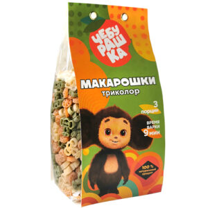 Чебурашка Макарошки триколор 250 гр. (из лучших сортов твердой пшеницы (дурум)