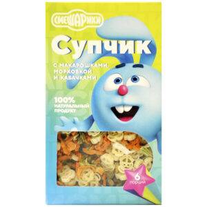 Смешарики супчик с макарошками,морковью и кабачками 160гр.