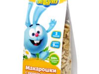 Смешарики Макарошки с морковью 250 гр.(мука из твердой пшеницы Дурум)