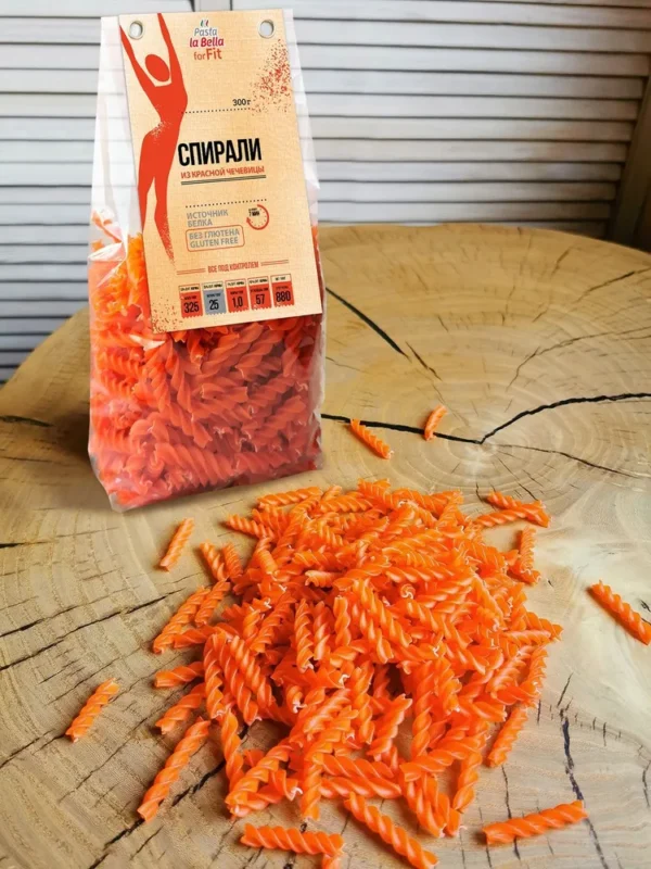 Pasta la Bella for Fit Спиральки из красной чечевицы без глютена 300 гр.