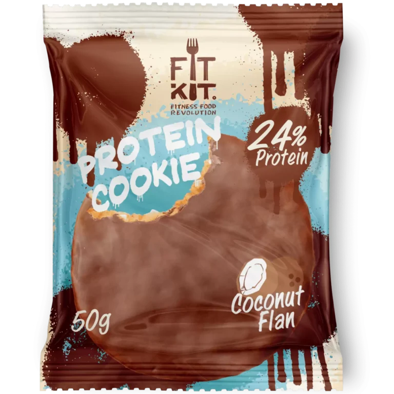 FIT KIT Protein cookie 40 Гр Кокосовый флан