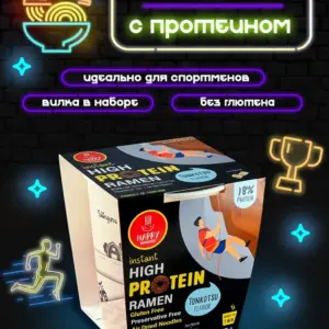 Happy Noodle Лапша с высоким содержанием протеина "Тонкоцу" стакан 70 гр.