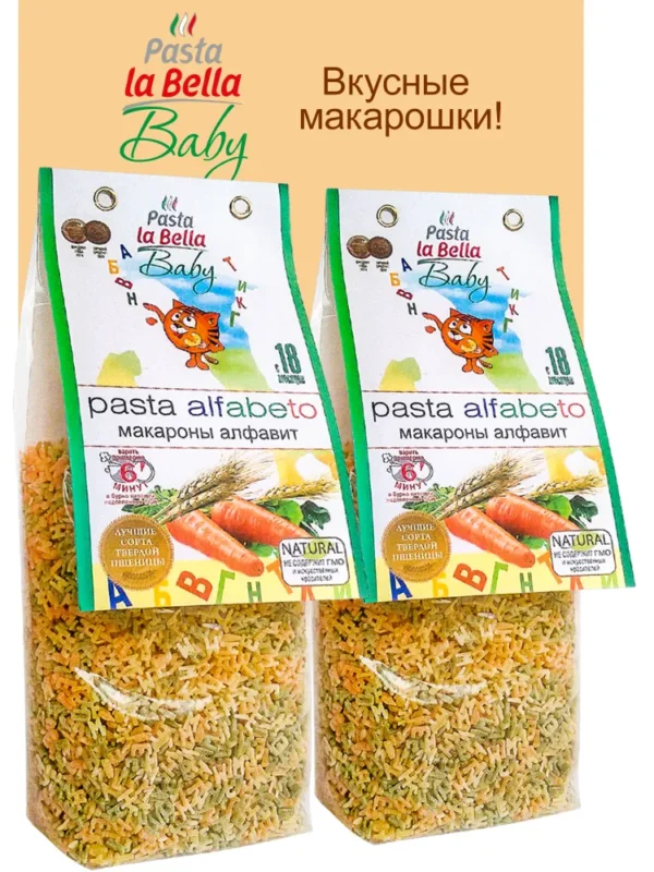 Pasta la Bella Baby Макароны алфавит 400 гр.