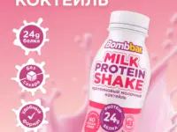 BOMBBAR Коктейль молочный протеиновый "Клубничный джелато" 350 мл.