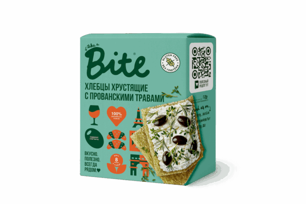 Хлебцы хрустящие BITE КУКУРУЗНО-РИСОВЫЕ С Прованскими травами 100гр