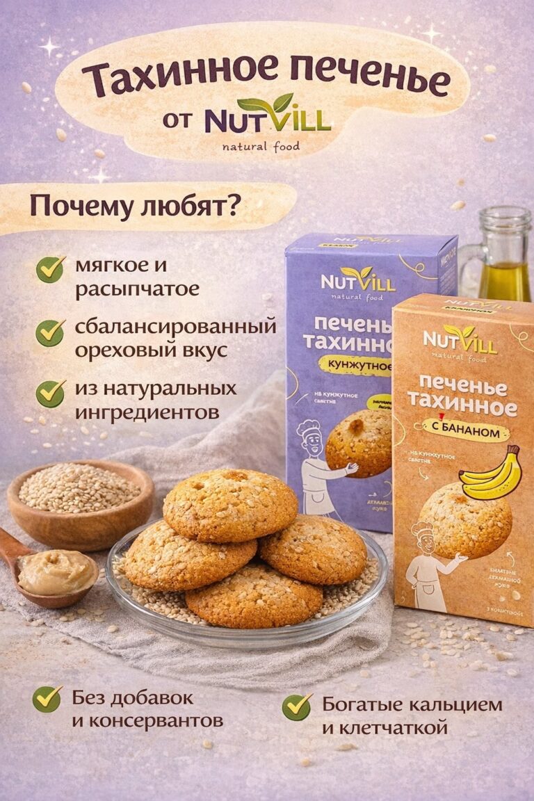 NUTVILL Печенье кунжутное 75гр.