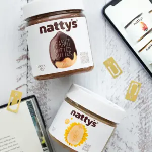 NATTYS Brownie Паста арахисовая с какао и мёдом 325 гр.