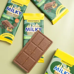 Snaq Fabriq Milky "Молочный шоколад с фисташкой и хрустящим тестом" 75гр